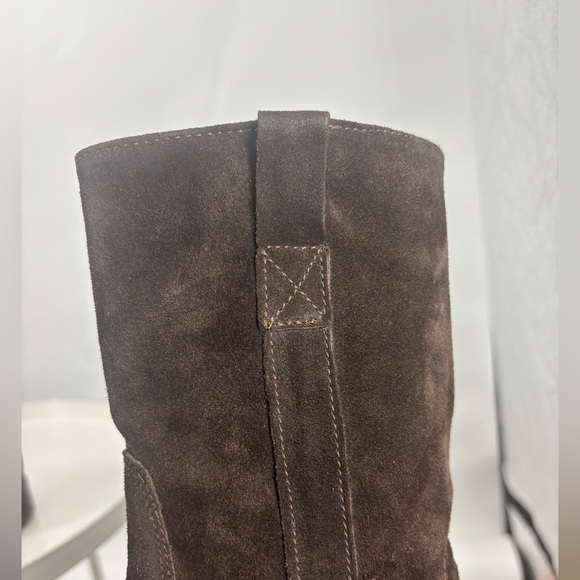 J. Crew Suede Chocolate Brown Booties 6 - Picture 5 of 5